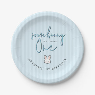 Some Bunny is turning One 1st Birthday Celebration Paper Plates