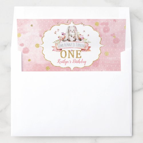 Some Bunny is Turning One 1st Birthday Envelope Liner