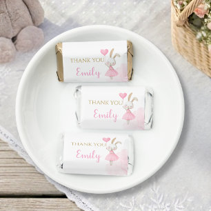 Some Bunny Is Turning One, 1st Birthday Girl Bow Hershey's Miniatures