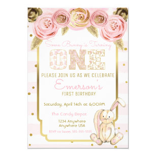 Some Bunny Is Turning One Invitation 10