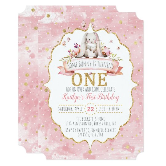 Some Bunny Is Turning One Invitation 5