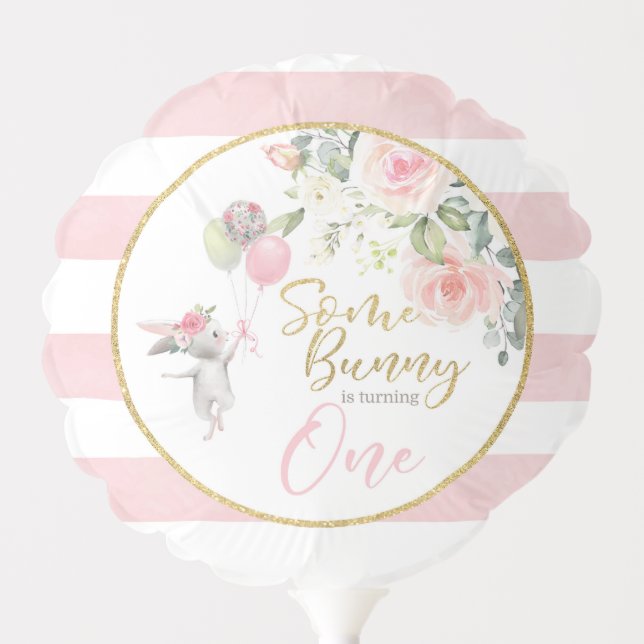 Some Bunny is turning ONE Balloon (Front)