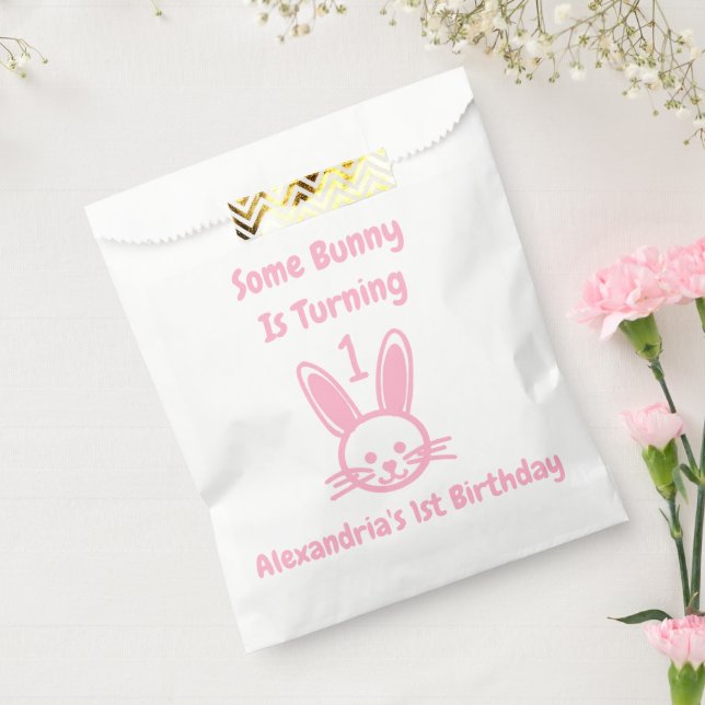 Some Bunny Is Turning One Birthday Favor Bag (Sealed)