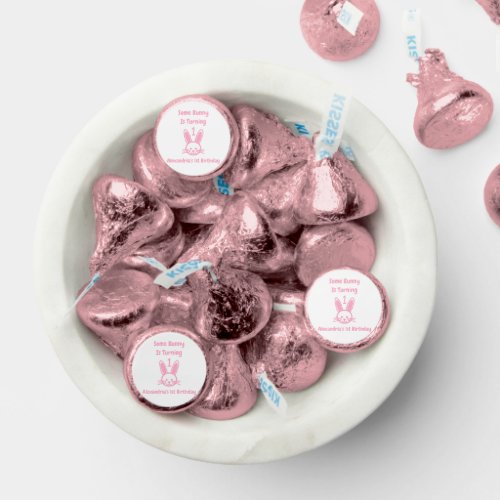 Some Bunny Is Turning One Birthday Hersheys Kisses