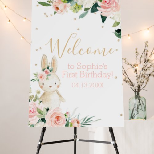 Some Bunny is Turning One Birthday Welcome Sign