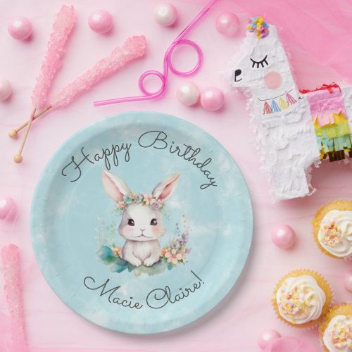 Some_bunny Is Turning One Bunny 1st Birthday Party Paper Plates