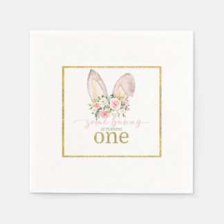 Some Bunny is turning ONE (Bunny Ears) Napkins
