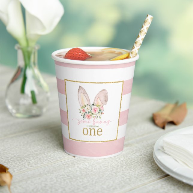 Some Bunny is Turning ONE (Bunny Ears) Party Cups (Insitu)