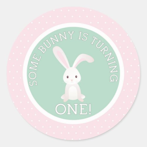 Some Bunny is Turning one Classic Round Sticker