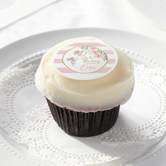 Some Bunny is turning ONE Cupcake Topper -  Edible Frosting Rounds (Cupcake)