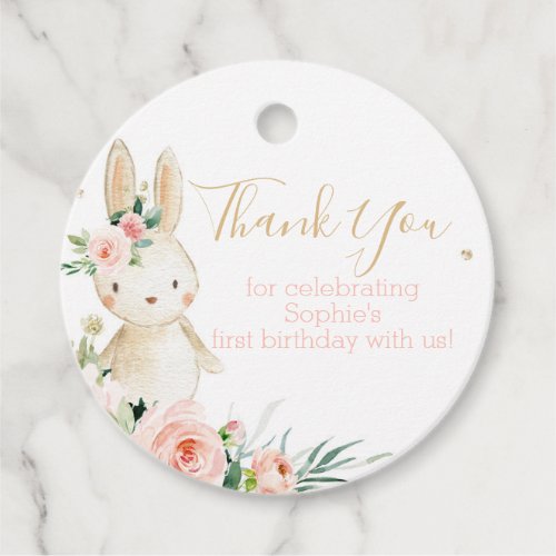 Some Bunny is Turning One First Birthday Favor Tags