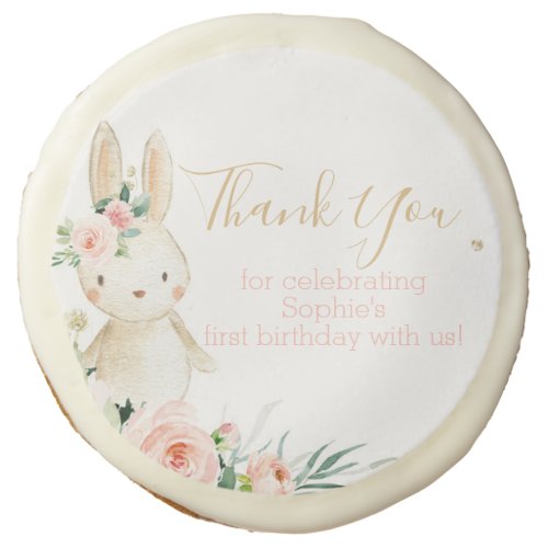 Some Bunny is Turning One First Birthday Sugar Cookie