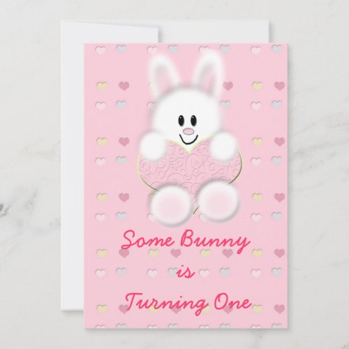 Some Bunny is Turning One Invitation