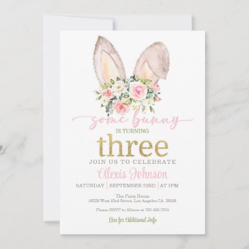 Some Bunny is Turning THREE Bunny Ears