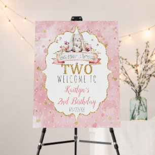Some Bunny is Turning Two 2nd Birthday Welcome Foam Board