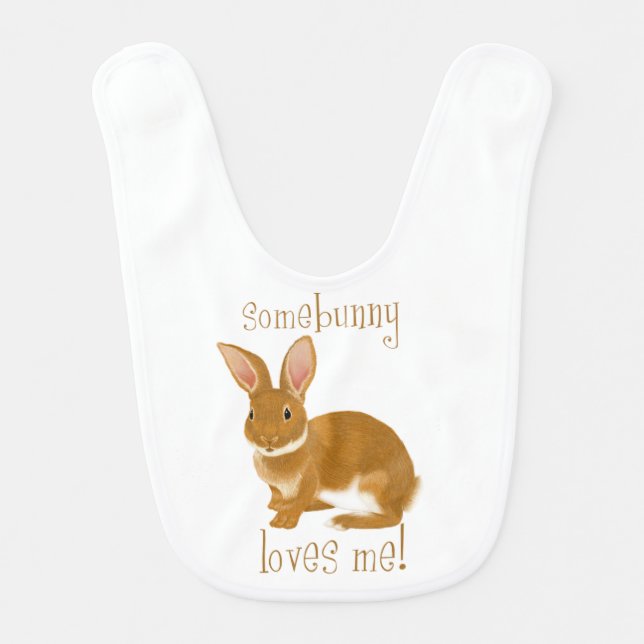 Some bunny loves me bib (Front)