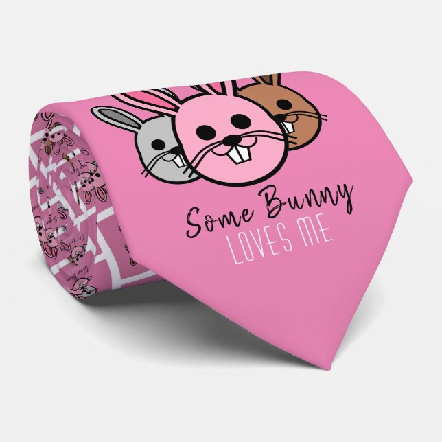 Some Bunny Loves Me Neck Tie (Rolled)