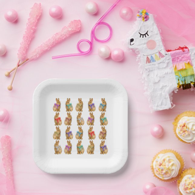Some bunny loves me! paper plates (Party)