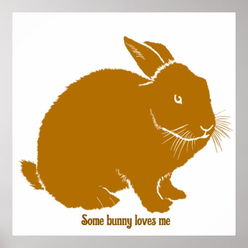 Some bunny loves me poster