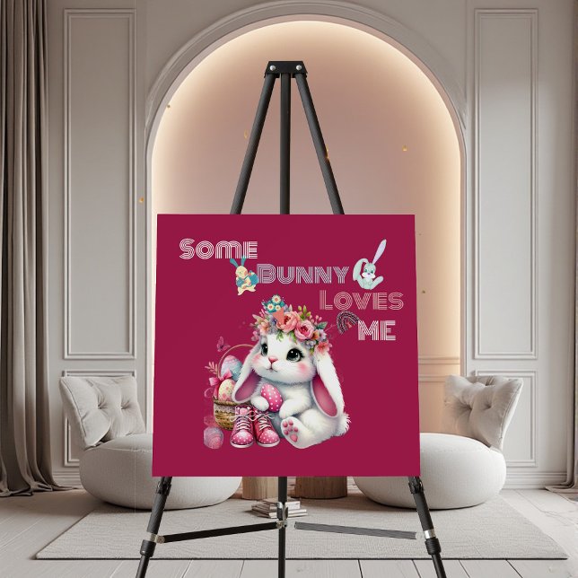 Some Bunny Loves Me Whimsical Spring Basket Custom Foam Board (Some Bunny Loves Me Whimsical Spring Basket Custom Foam Board)