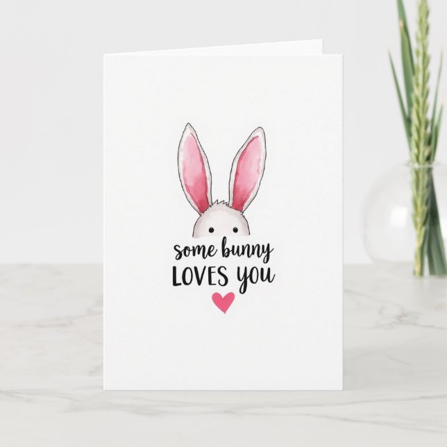 Some Bunny Loves You Art Card (Front)