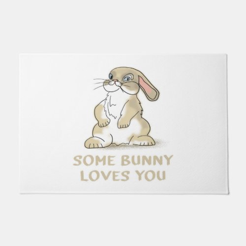 Some Bunny Loves You  Bunny Gifts Doormat