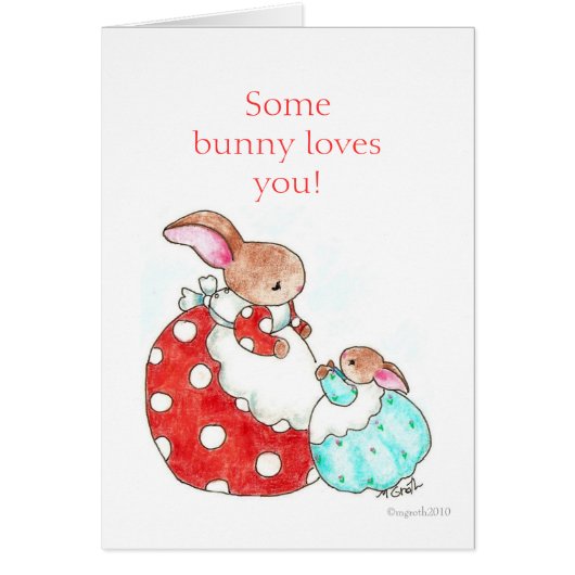 Some bunny loves you! cards (Front)