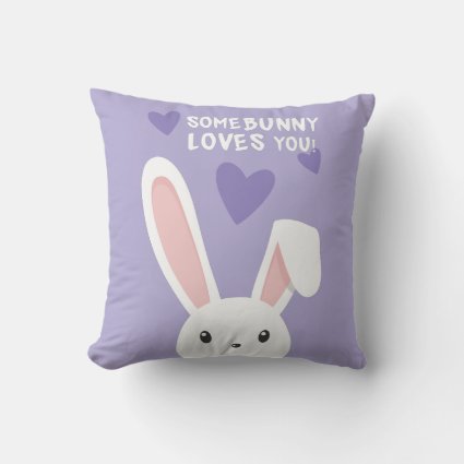 Some bunny loves you Cute hearts Valentine 2-sided