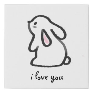 Some Bunny Loves You! Faux Canvas Print
