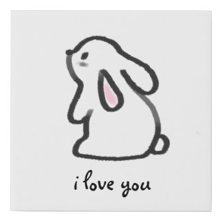 Some Bunny Loves You! Faux Canvas Print