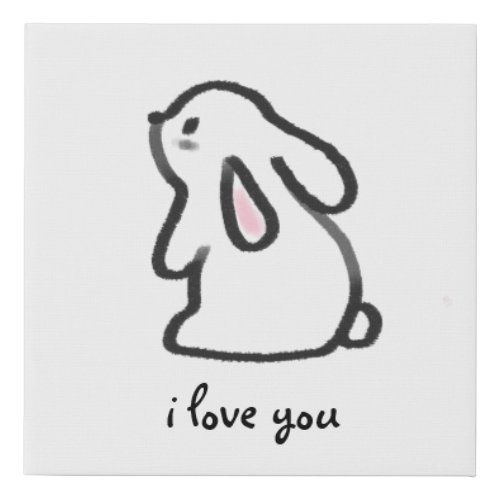 Some Bunny Loves You Faux Canvas Print