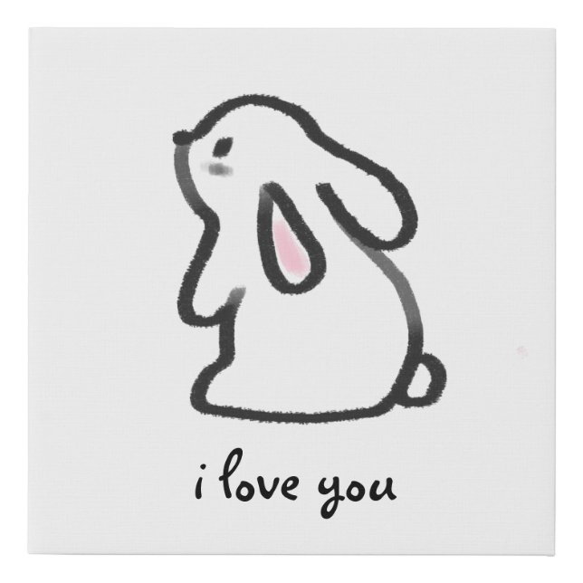 Some Bunny Loves You! Faux Canvas Print (Front)