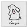 Some Bunny Loves You! Faux Canvas Print