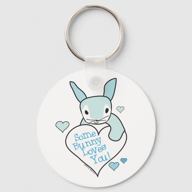 Some Bunny Loves You Gifts Keychain (Front)