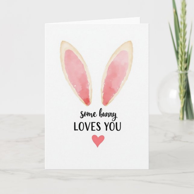 Some Bunny Loves You Heart Card (Front)