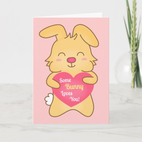 Some bunny loves you humor holiday card