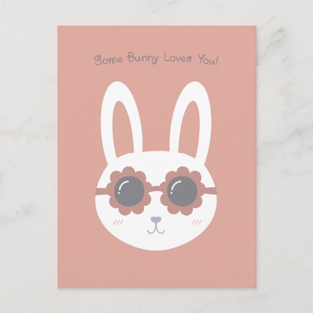 Some bunny loves you LB Postcard (Front)