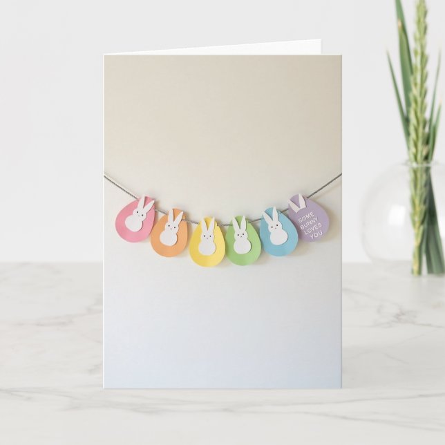 Some Bunny Loves You Paper Card (Front)