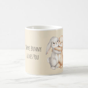 Some Bunny Loves You Rabbits Hugging Coffee Mug