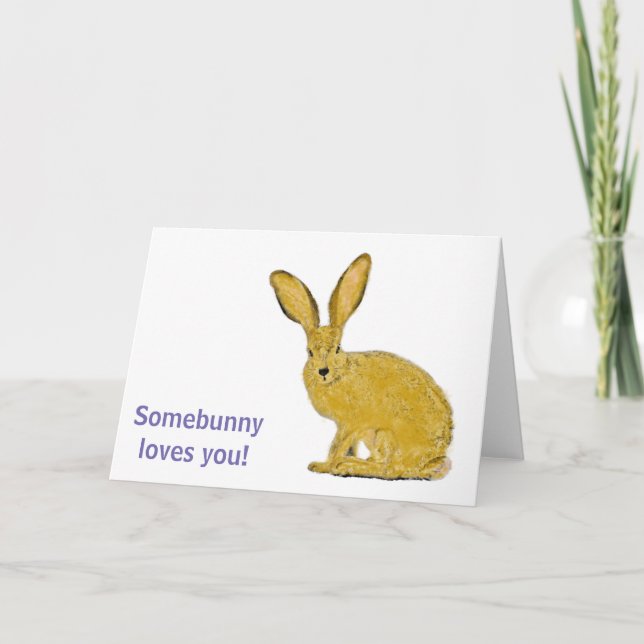 "Some Bunny Loves You Sweet Quote Easter Card (Front)