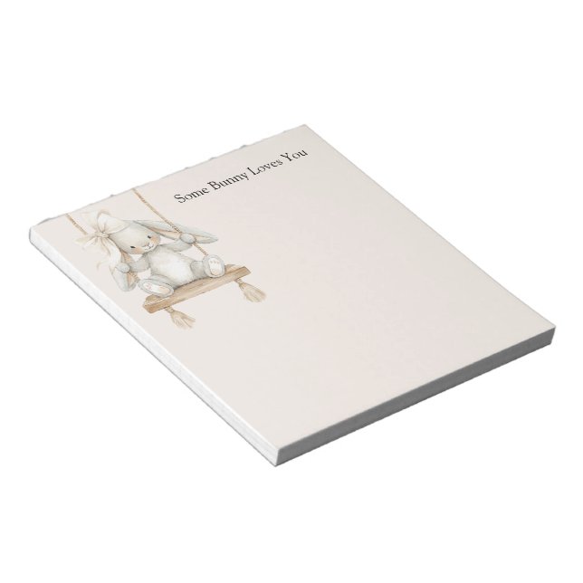 Some Bunny Loves You Swing  Notepad (Angled)