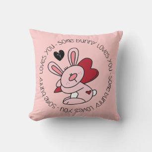Some Bunny Loves You Throw Pillow