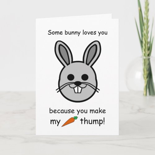 Some Bunny Loves You Valentines Day Rabbit Card