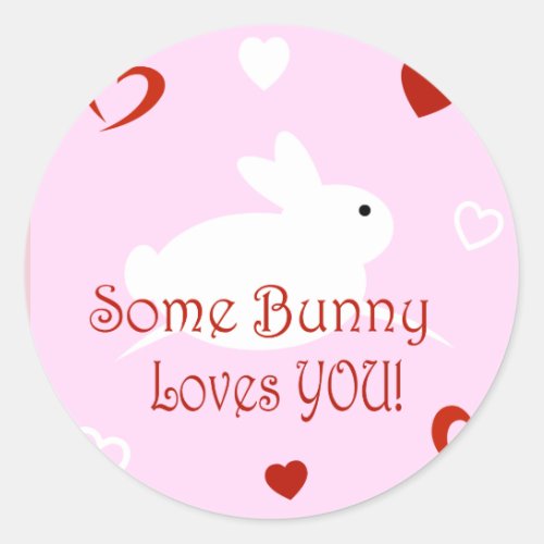 Some Bunny Loves You Valentines Day Stickers