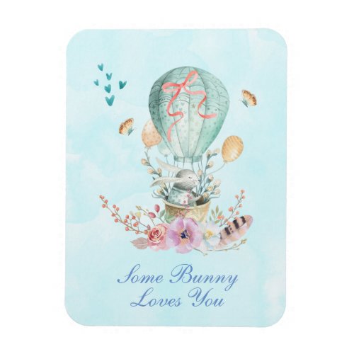 Some Bunny Loves You Vintage Bunny in a Balloon Magnet