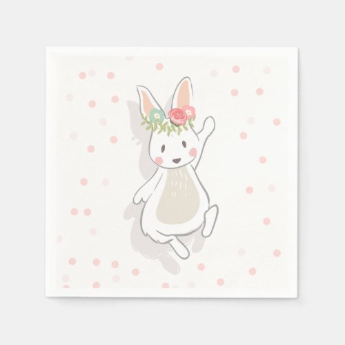 Some Bunny Paper Napkin First Pink Girl Easter