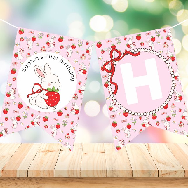 Some Bunny Pink Birthday Banner (Creator Uploaded)
