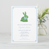 Some Bunny Preppy Spring Little Boy Baby Shower Invitation (Standing Front)