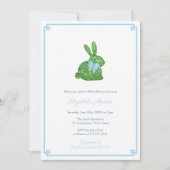 Some Bunny Preppy Spring Little Boy Baby Shower Invitation (Front)