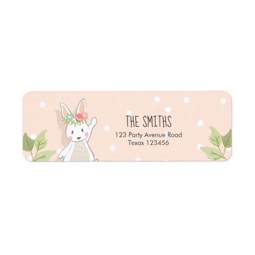 Some Bunny Return Address Labels Easter Pink Girl